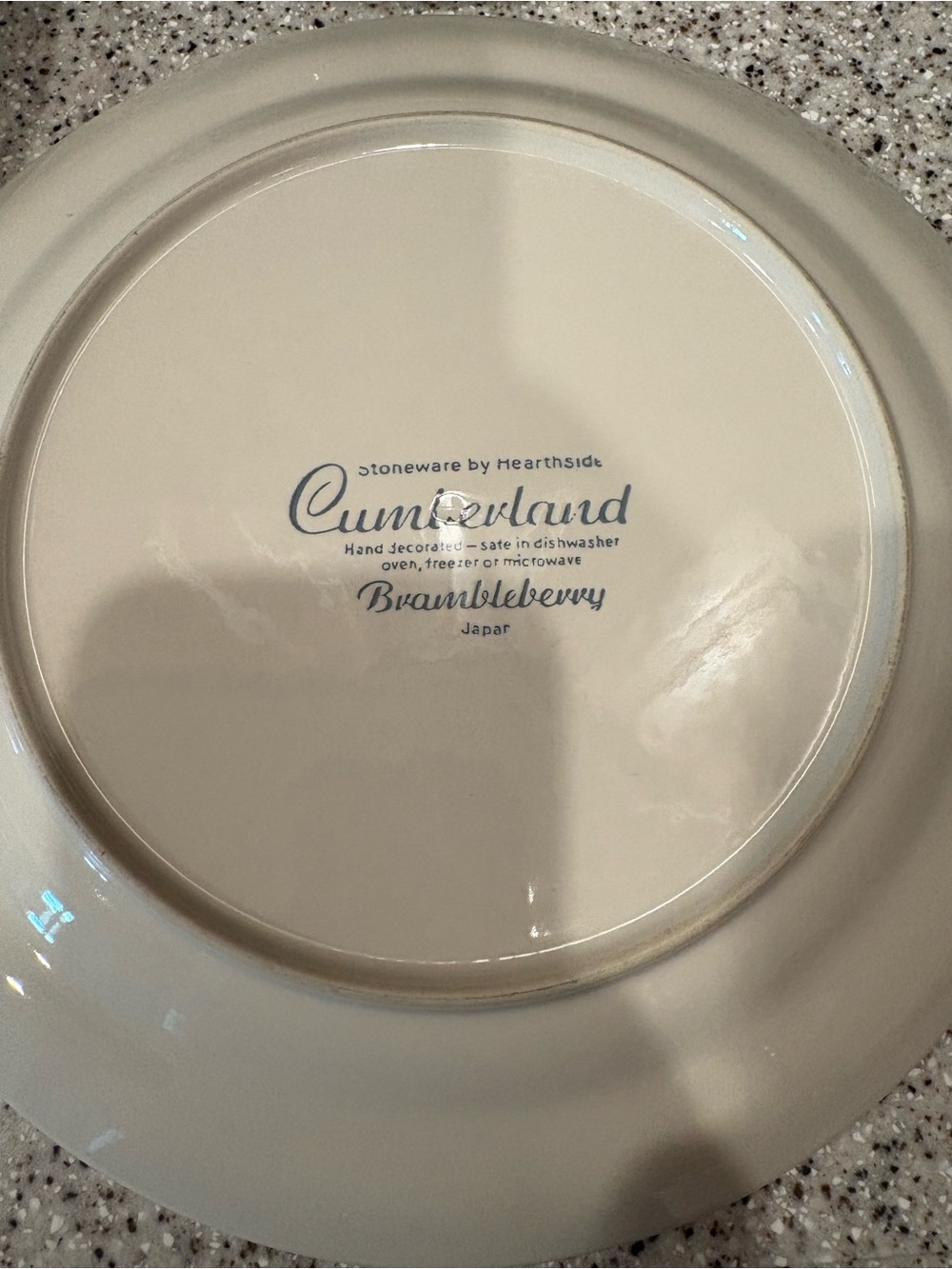 Brambleberry Dinner Plates 11" Hearthside Cumberland Stoneware White Set Of 5 - Picture 6 of 7